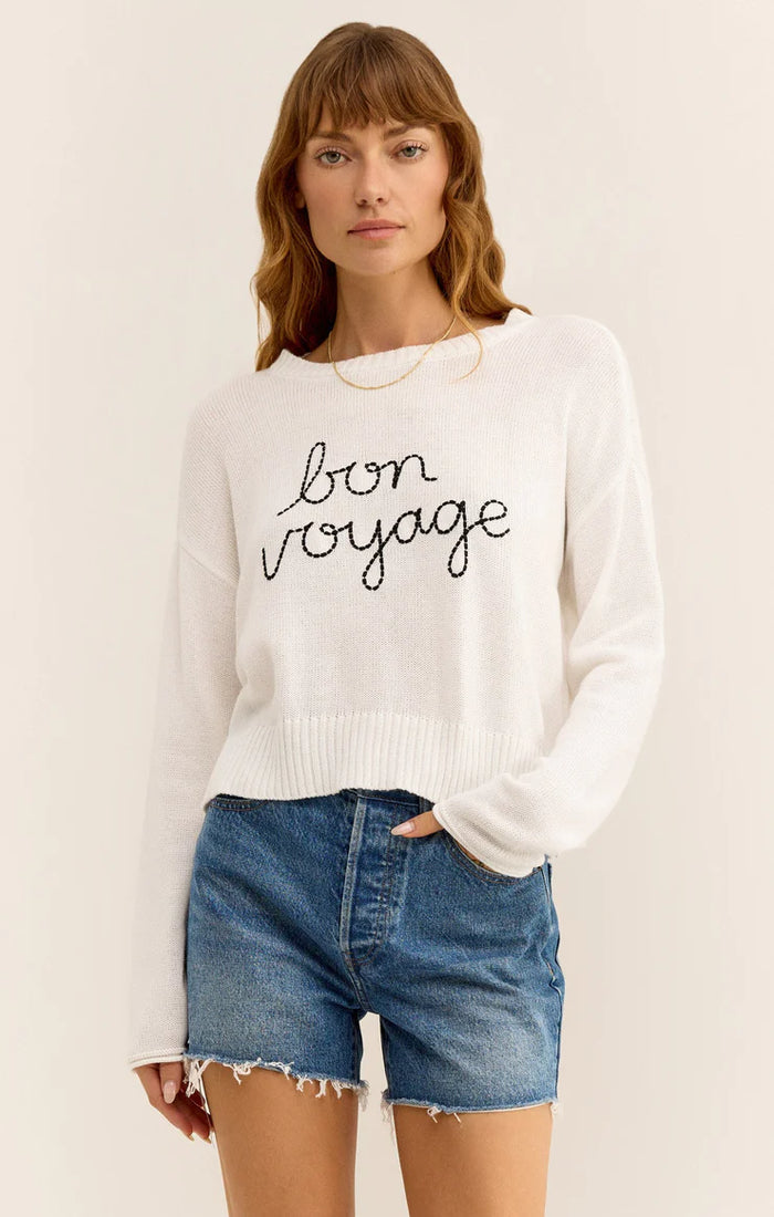 Bon Voyage Sweater White