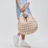Revive Puffer Hobo Bag Cream