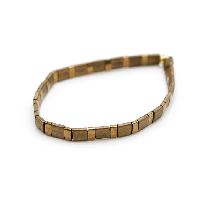 RUSTY - Tila Bead Bracelet | Single: 6.50 Inches - M