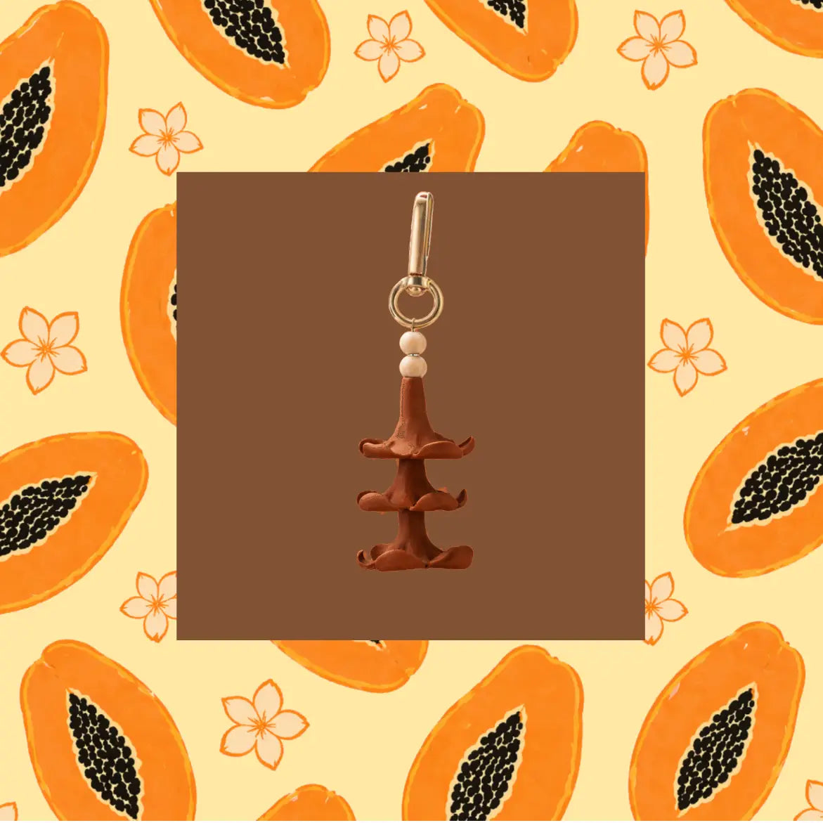 Puakenikeni Keychain Cocoa