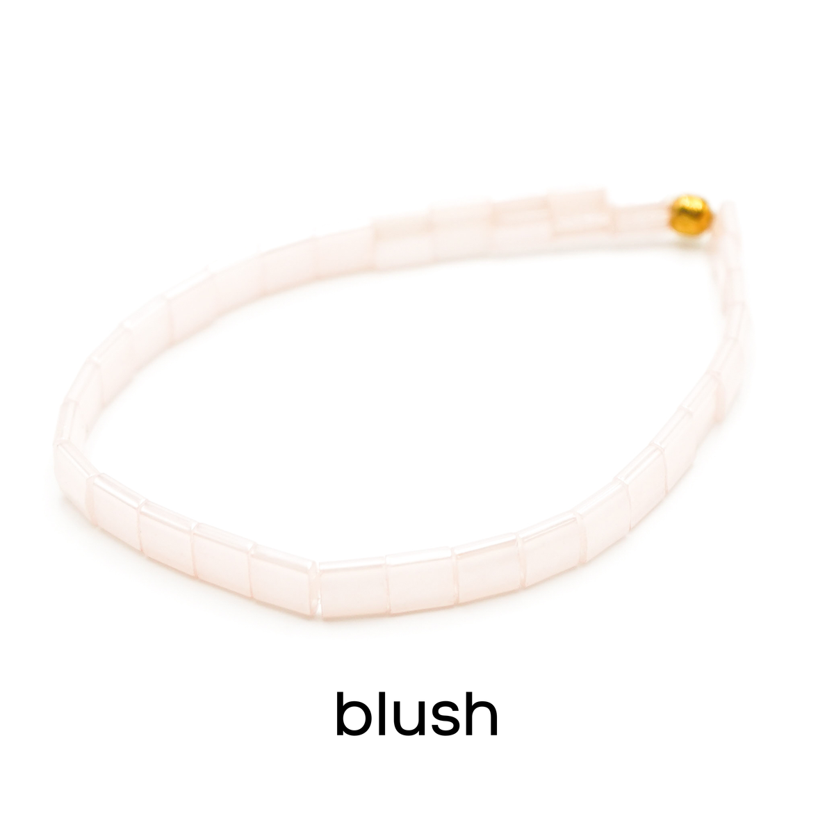 VANILLA BLUSH - Tila Bead Bracelets: 6.50 inches - M / Peach