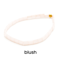 VANILLA BLUSH - Tila Bead Bracelets: 6.50 inches - M / Peach