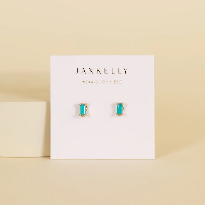Baguette Studs Turquoise