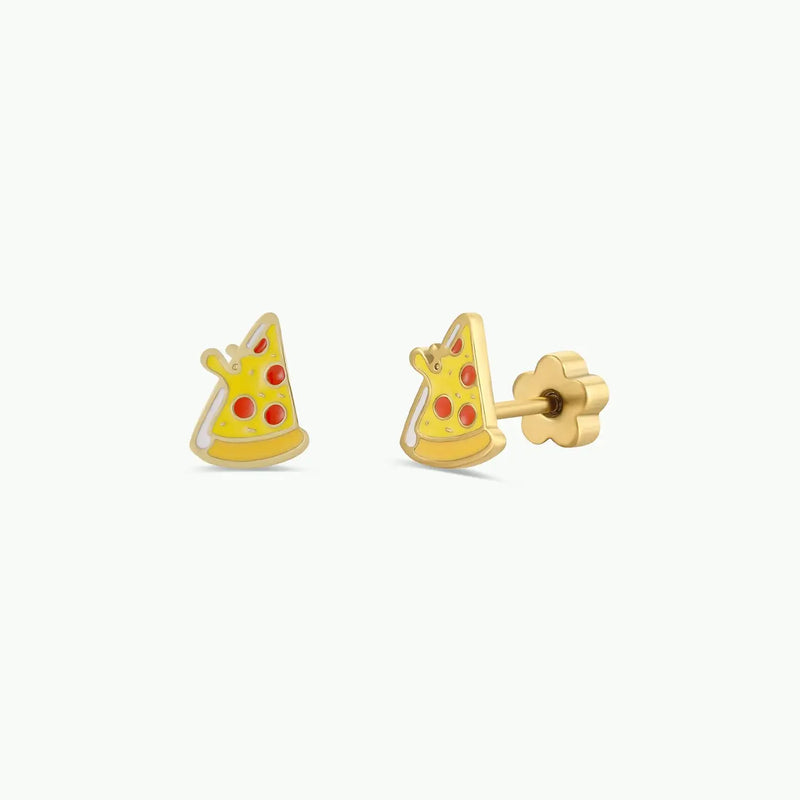 Pizza Enamel Kids Earrings