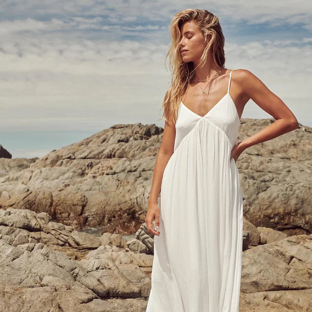 Atlas Midi Dress White