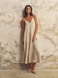 Lucid Flow Maxi Dress Sand