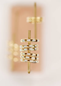 Gold Rings -  White Opal Inset Baguette: 6