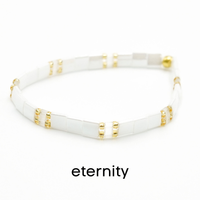 VANILLA BLUSH - Tila Bead Bracelets: 6.50 inches - M / Peach