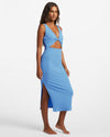Take a Look Rib Dress Blue Daze