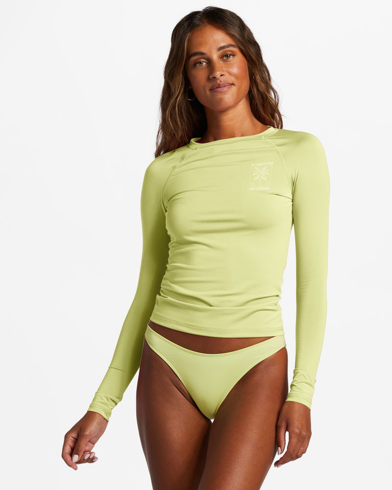 Sol Searcher Long Sleeve Rash Guard Light Lime