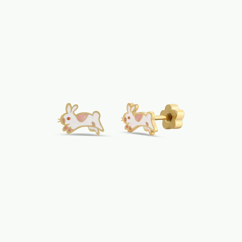 Bunny Enamel Kids Earrings