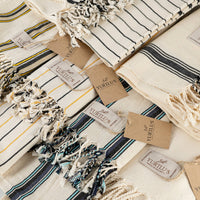 Turkish Towel Red/Black Stripe
