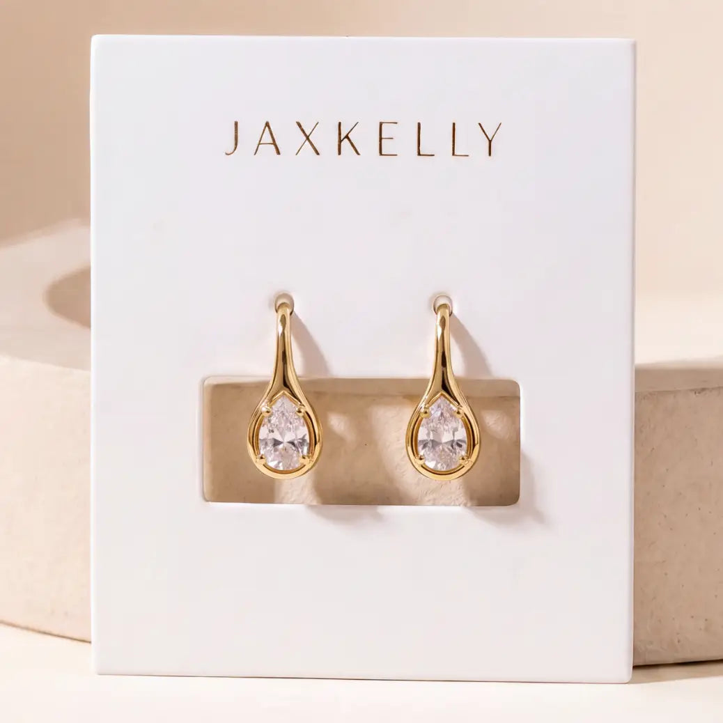 Mini Pear Drop - White CZ