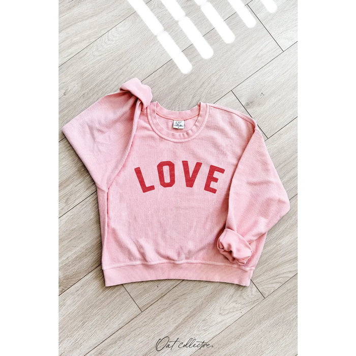 Love Cropped Pullover Urban Pink