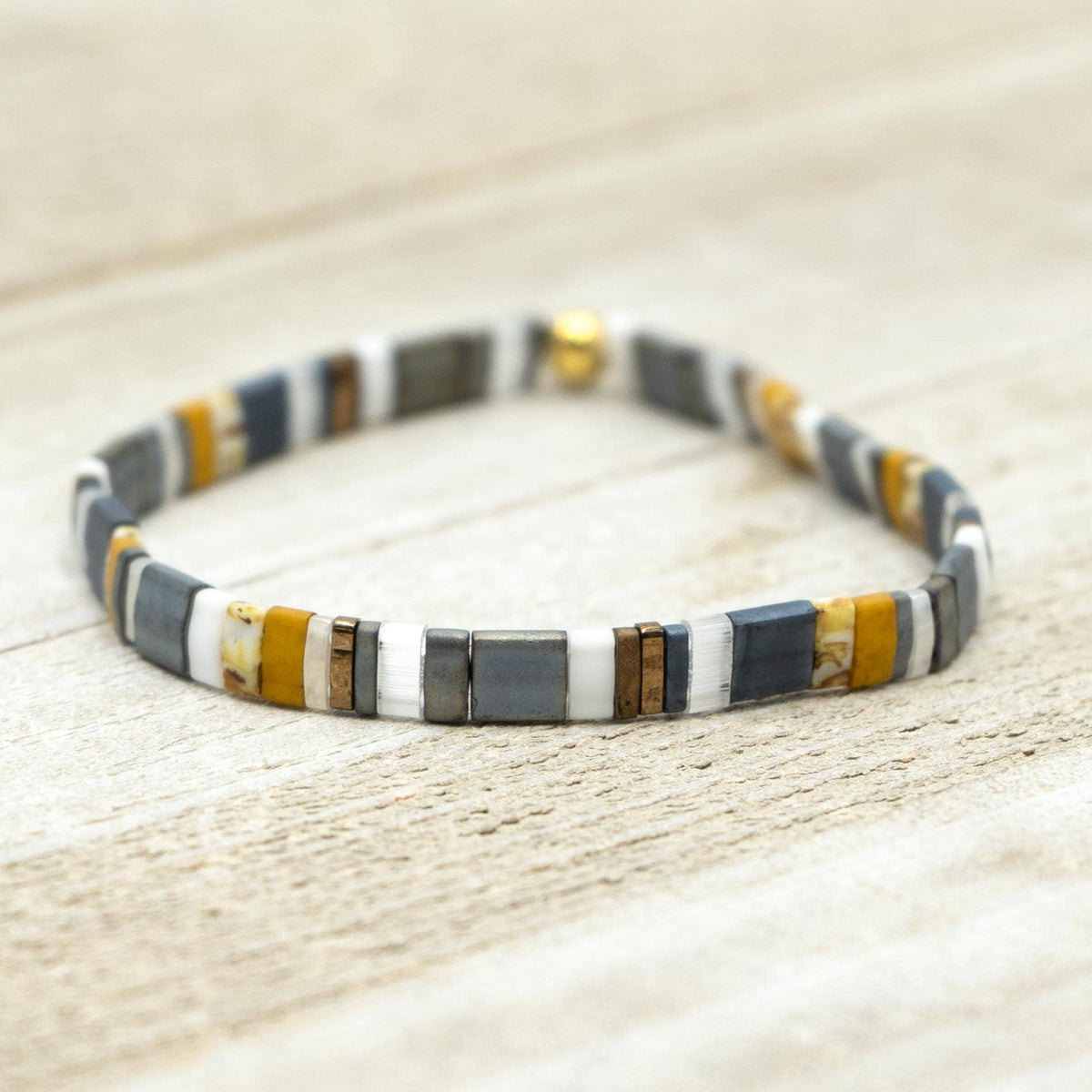 STORMY - Tila Bead Bracelet | Single: 6.50 Inches - M