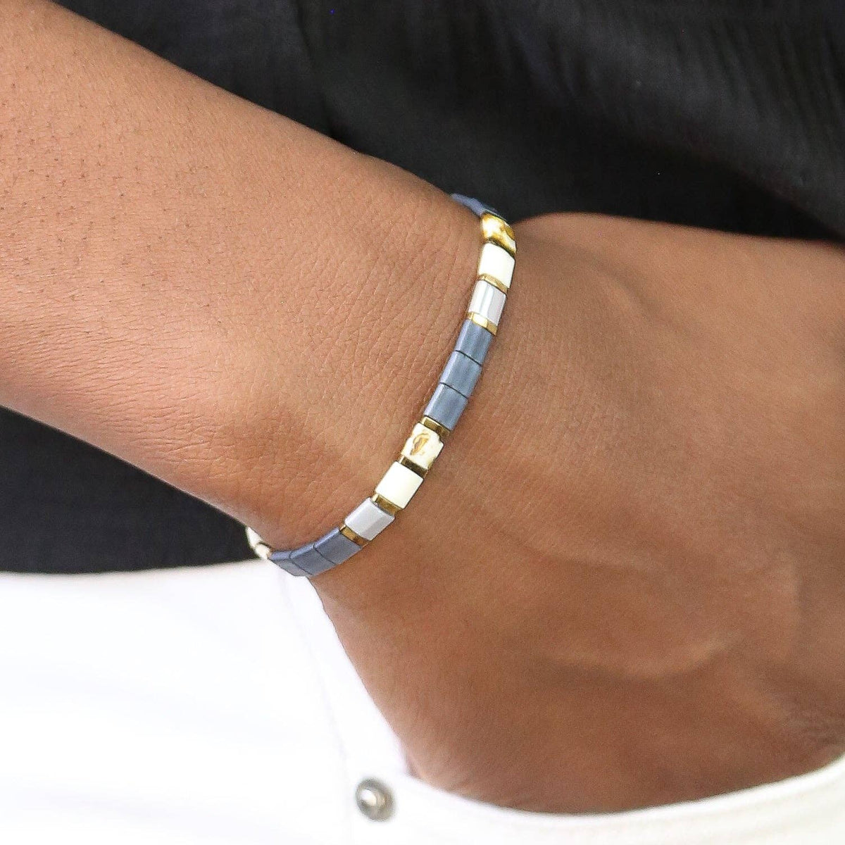 DENIM MOON - Tila Bead Bracelet | Single: 6.50 Inches - M