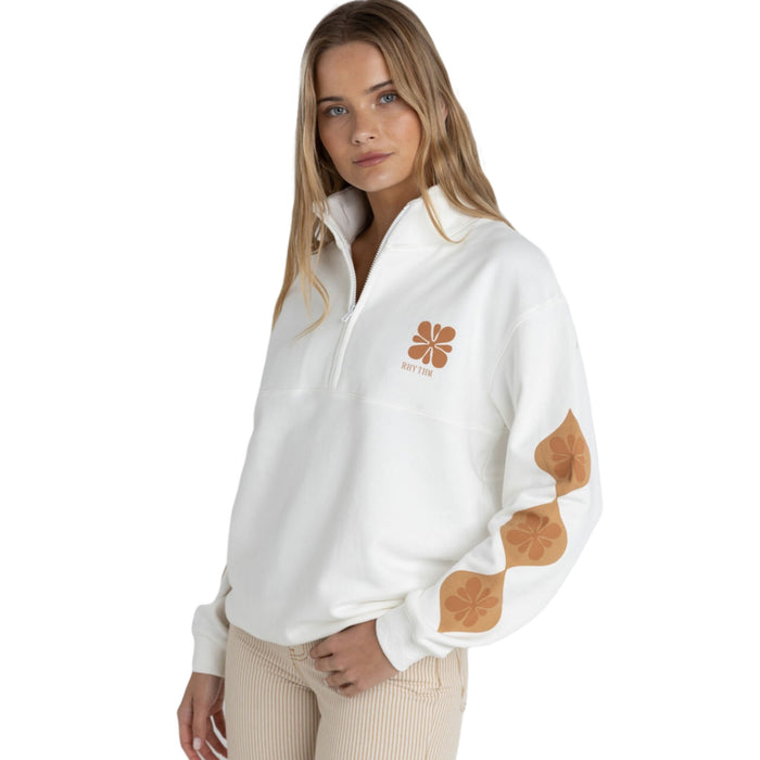 Solitude 1/4 Zip Sweatshirt Vintage White