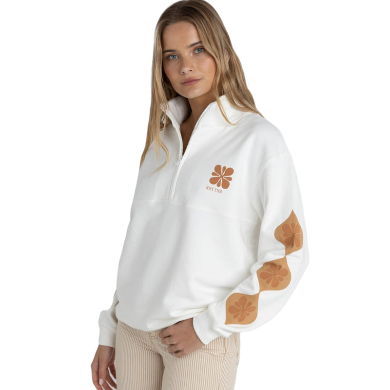 Solitude 1/4 Zip Sweatshirt Vintage White