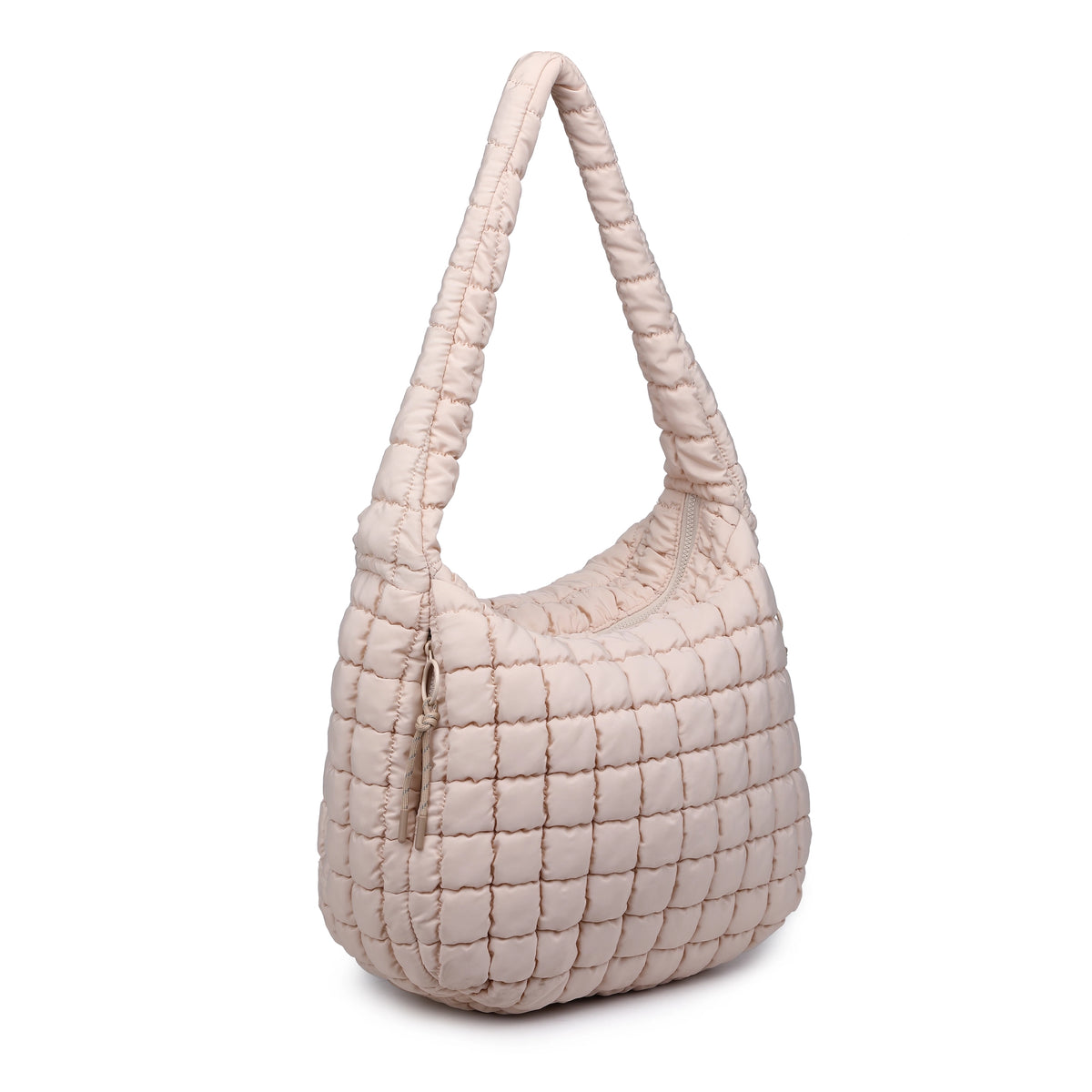Revive Puffer Hobo Bag Cream