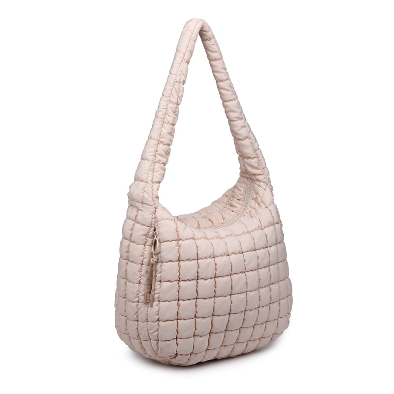 Revive Puffer Hobo Bag Cream