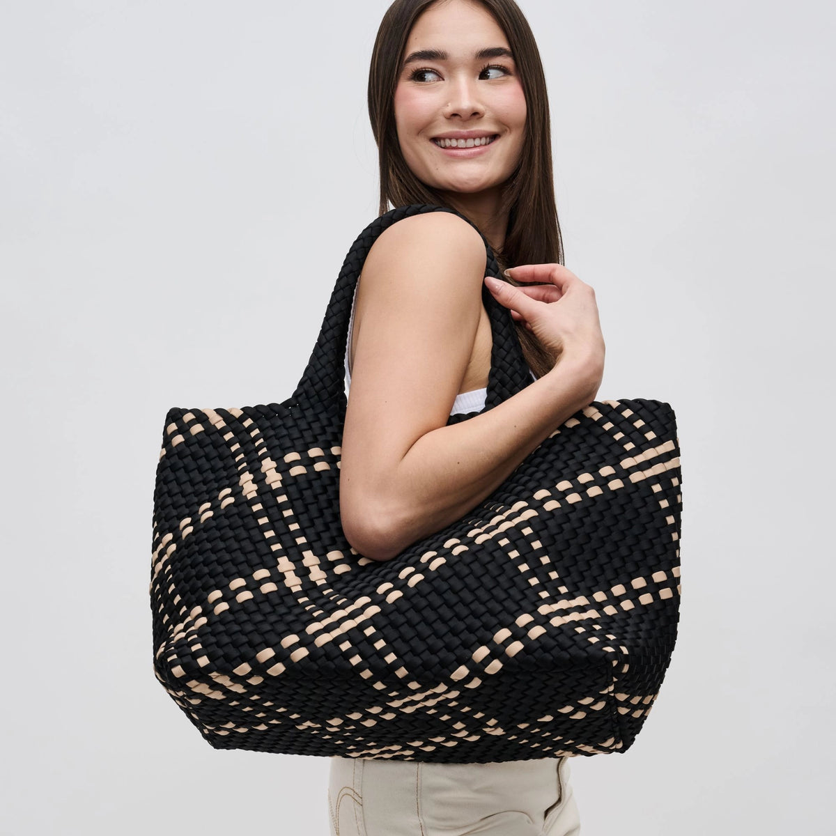 Sky's the Limit Large Tote Black/Nude