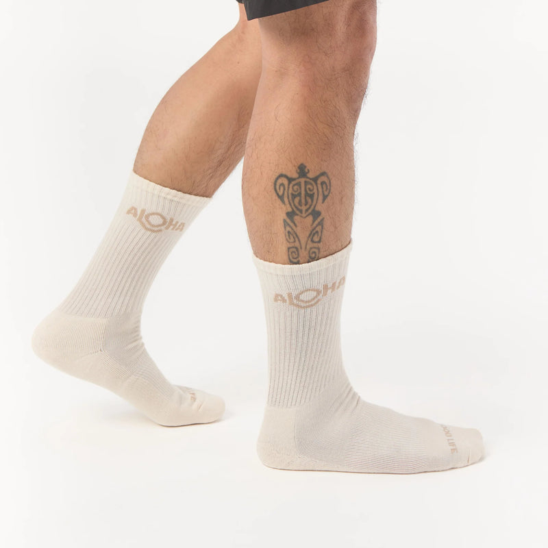 Crew Socks Aloha Collection Sandstone