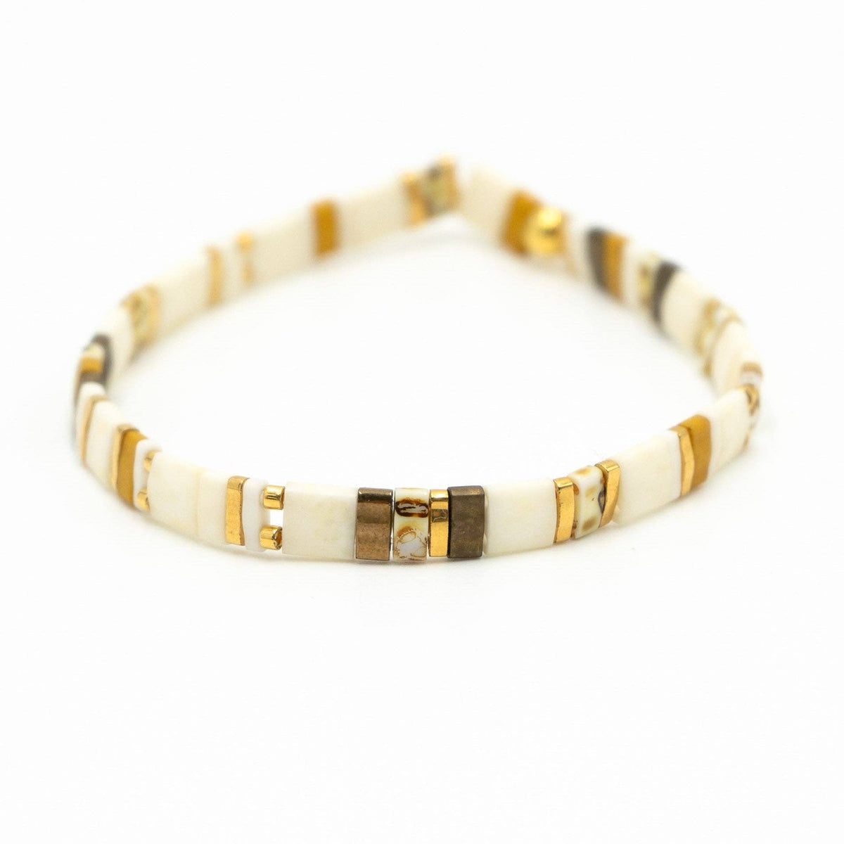 SIERRA GOLD - Tila Bead Bracelets: 6.25 inches - S / Desert Sands