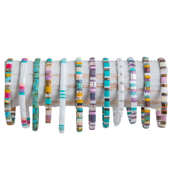 BEACH STYLE - Tila Bead Bracelets: 6.25 inches - S / 55- Eye Candy