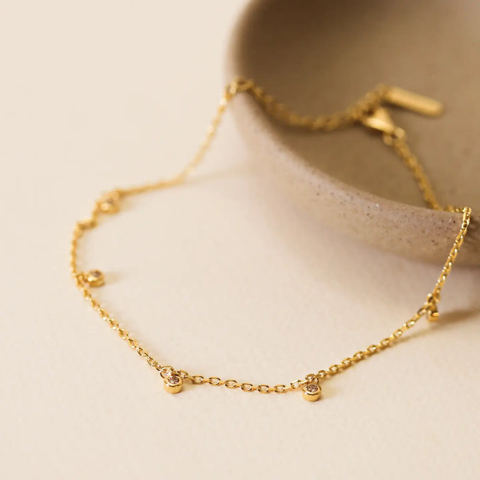 Round Solitaire Champagne Bracelet