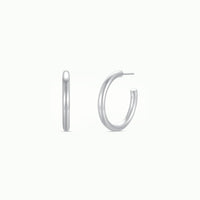 Everyday Silver Hoop Earrings - Medium