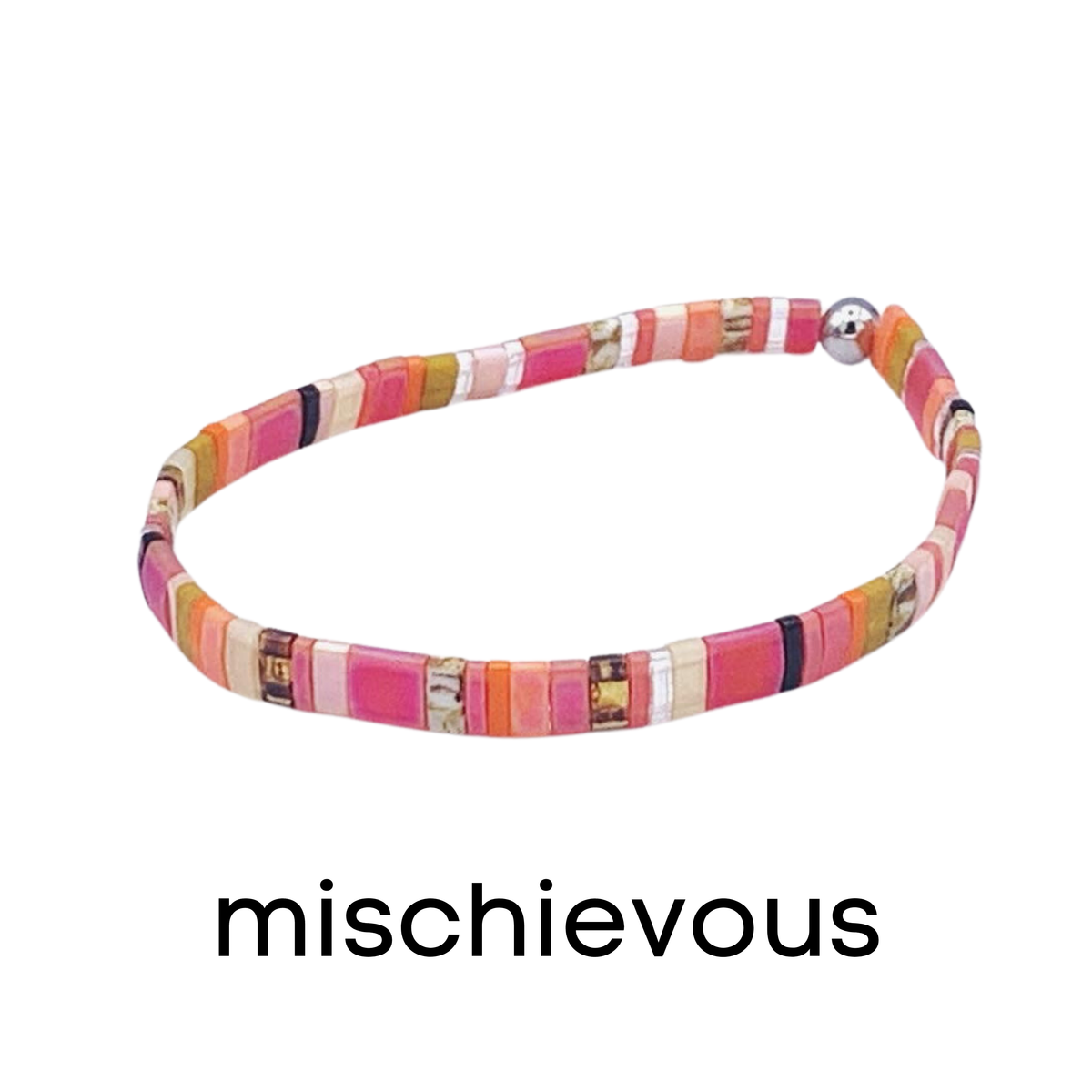 Mischievous - Tila Bead Bracelets: 6.00 inches - XS