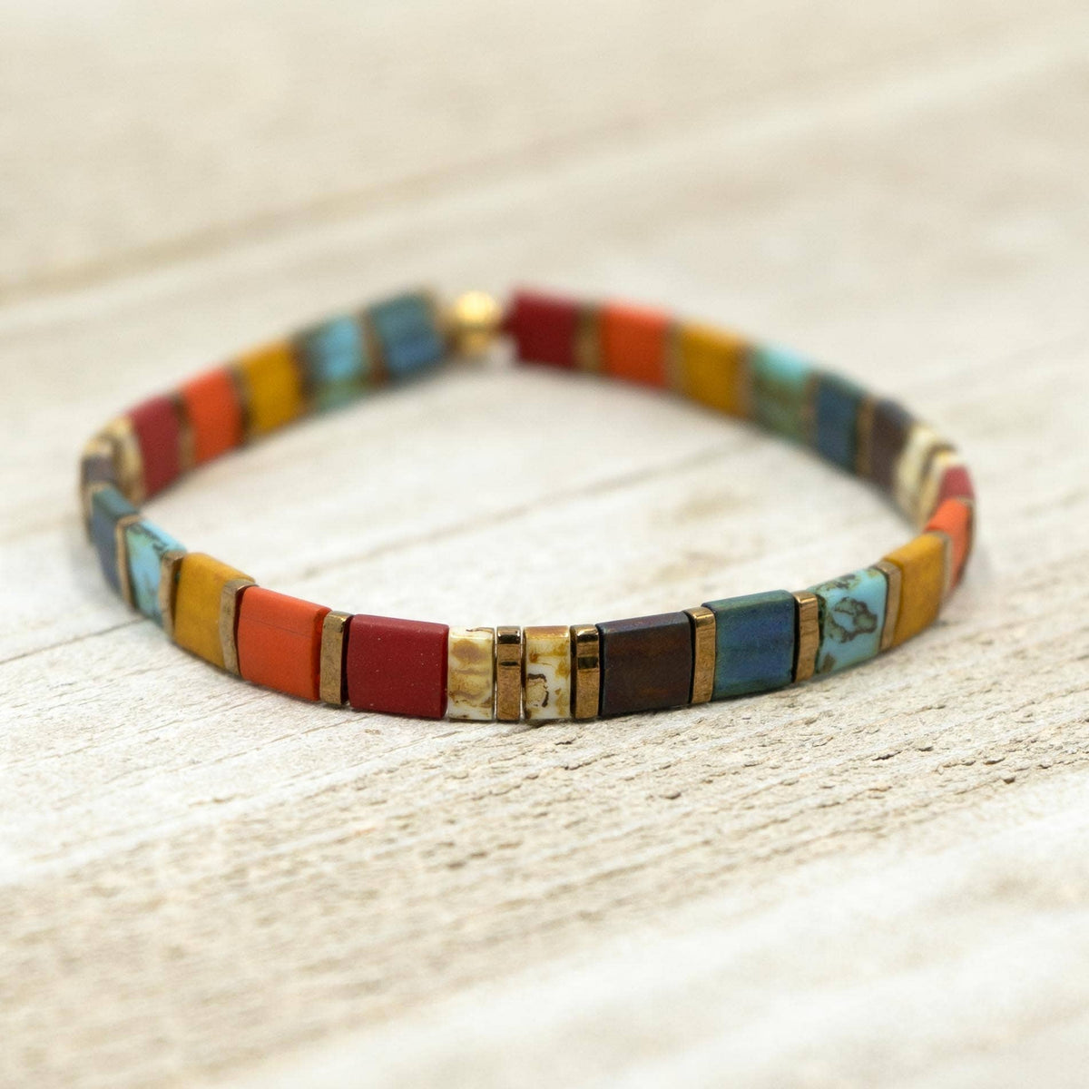 STAINED - Tila Bead Bracelet 6.25 inches - S