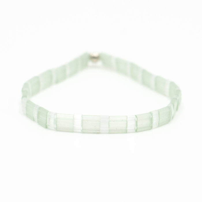 Seaglass- Tila Bead Bracelets: 6.50 inches - M