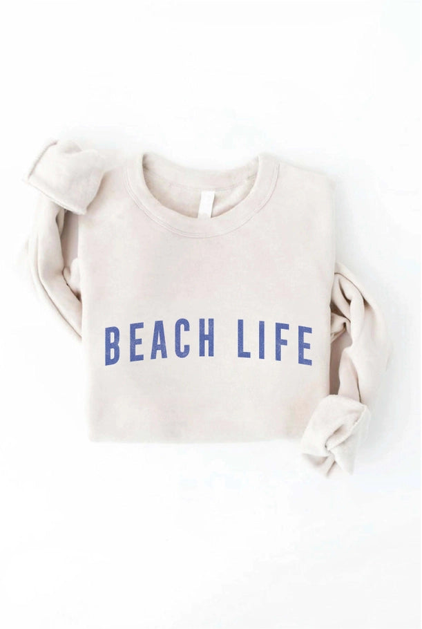 Beach Life Sweatshirt Heather Dust