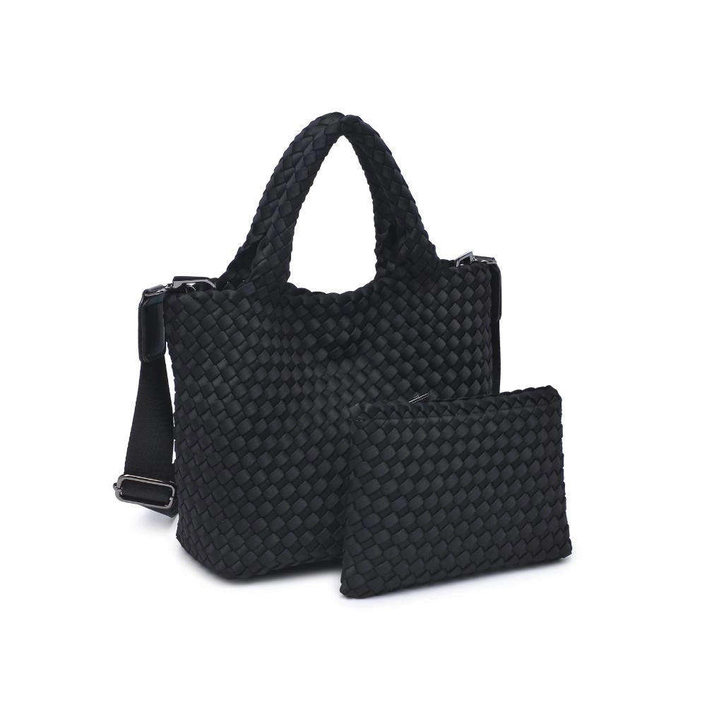 Sky's the Limit Small Woven Tote Black