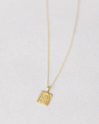 Gold Palm Pendant Necklace
