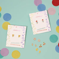 Donut Enamel Flat Back Kids Earrings
