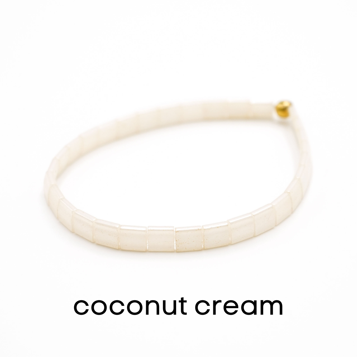 VANILLA BLUSH - Tila Bead Bracelets: 6.50 inches - M / Peach