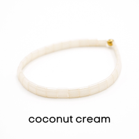 VANILLA BLUSH - Tila Bead Bracelets: 6.50 inches - M / Peach