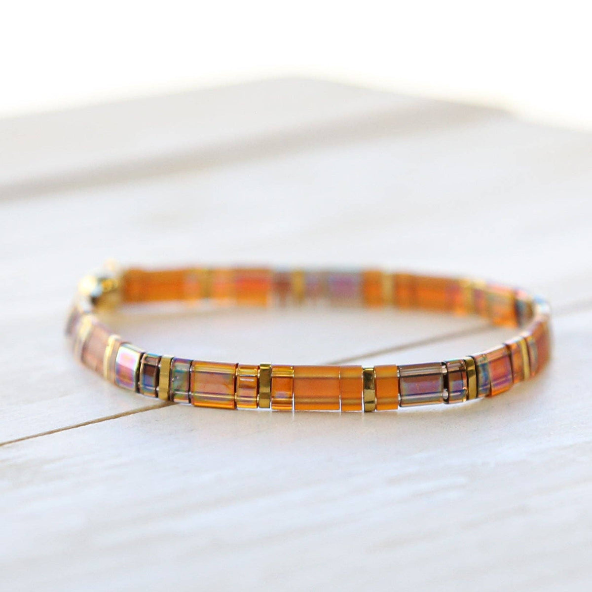 PAINTED MESA - Tila Bead Bracelets: 6.25 inches - S / Cathedral