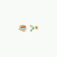 Bookworm Enamel Kids Earrings