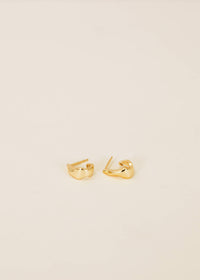 Small Ripple Gold Hoop