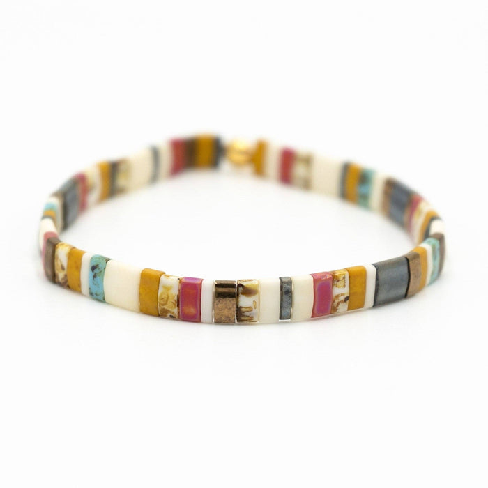 CAROLINA BEACHES - Tila Bead Bracelet | Single: 6.50 Inches - M