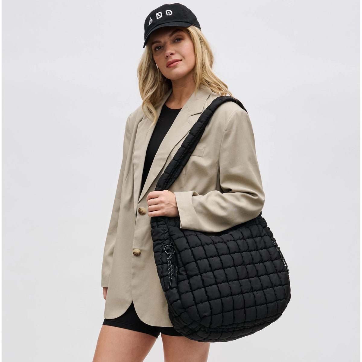 Revive Puffer Hobo Bag Black