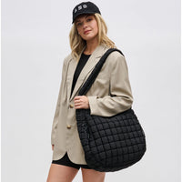 Revive Puffer Hobo Bag Black