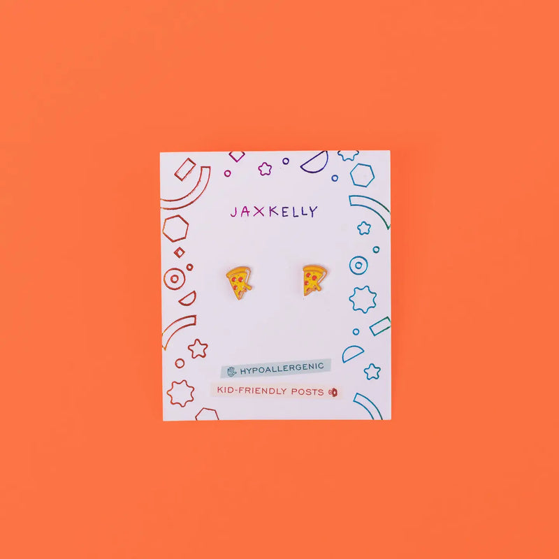 Pizza Enamel Kids Earrings