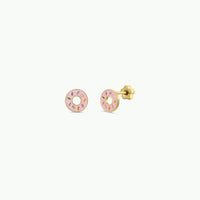 Donut Enamel Flat Back Kids Earrings