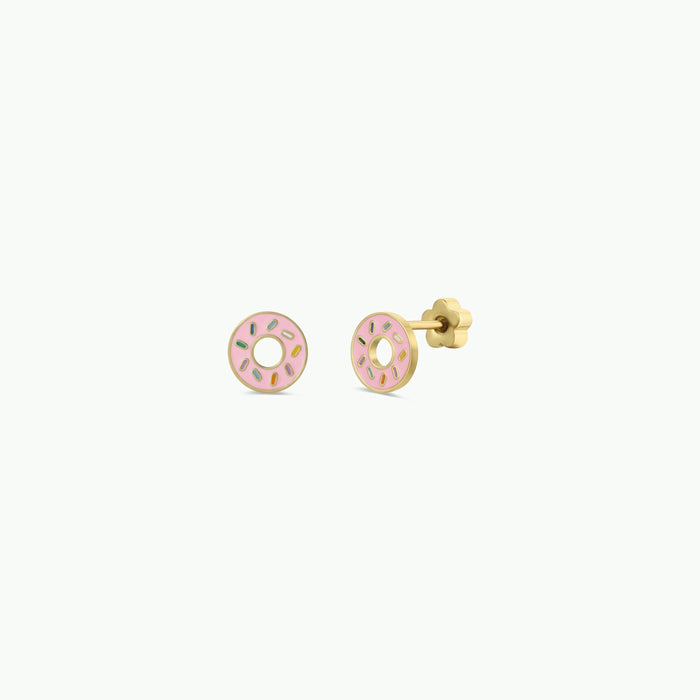 Donut Enamel Flat Back Kids Earrings