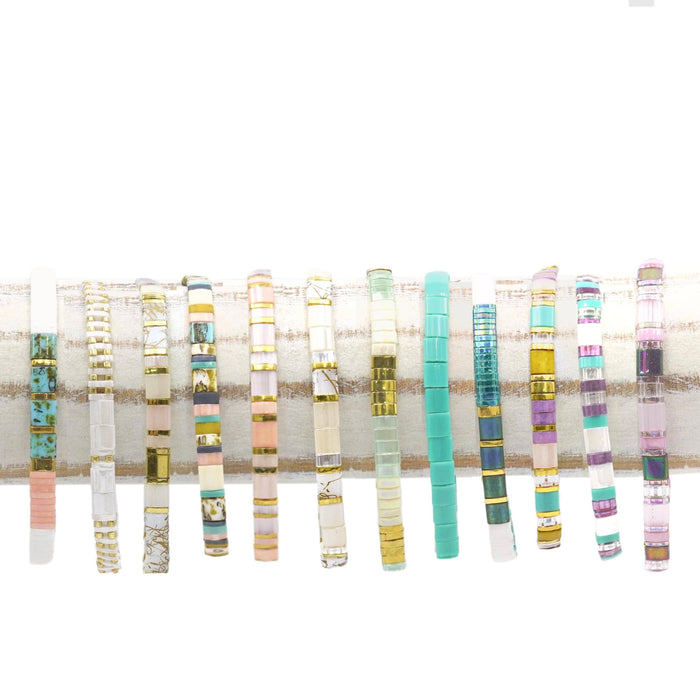 BOHO SUNRISE - Tila Bead Bracelets: 6.25 inches - S / Going Coastal