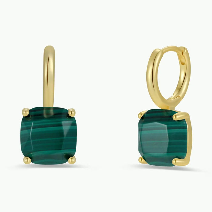 Gemstone Mini Drop Malachite